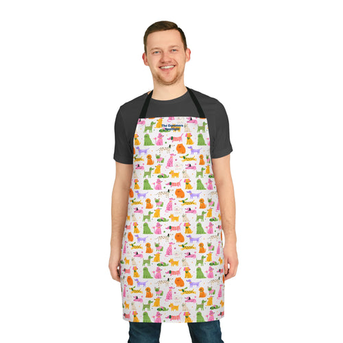 Colorful Dog Pattern Apron — Cute Puppy Cooking Apron