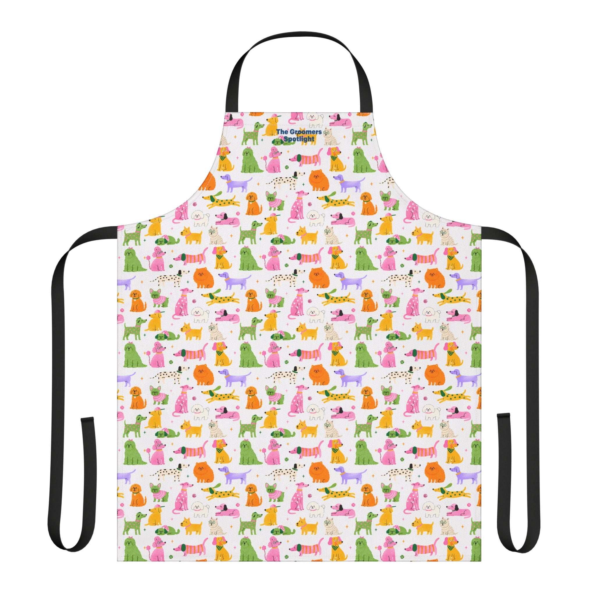 Colorful Dog Pattern Apron — Cute Puppy Cooking Apron